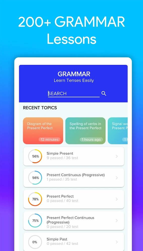 English Grammar app 3.5 Mobile version