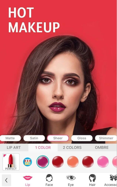 YouCam Makeup app