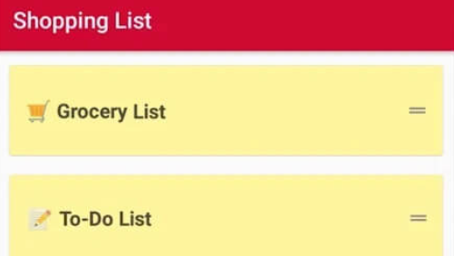 Shopping List app