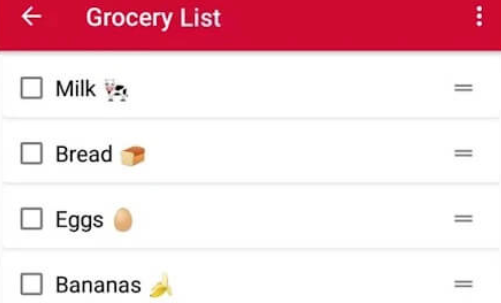 Shopping List app